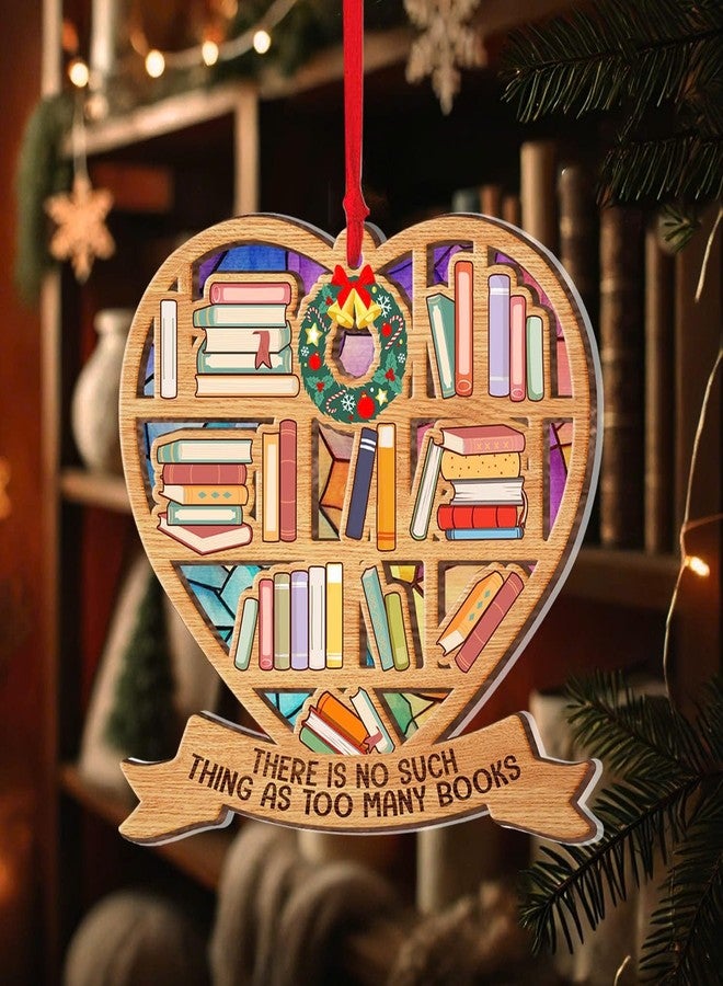 TSIMPLE Book Ornament for Christmas Tree 2025 - Book Lovers Gifts - Suncatcher Ornament for Book Lovers for Book Lovers - Book Club, Bookworms, Librarian, Reader Christmas Ornament - Image 1